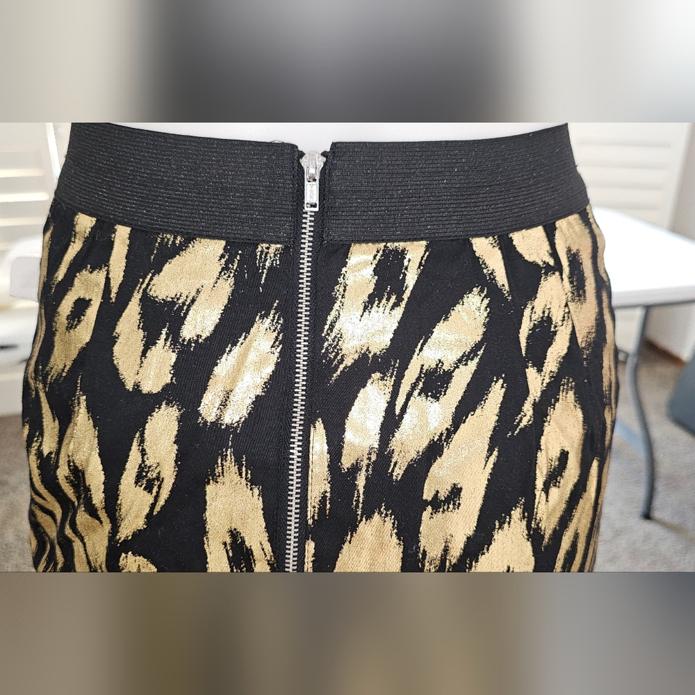 Forever 21 Black Gold Skirt XS - Picture 4 of 5